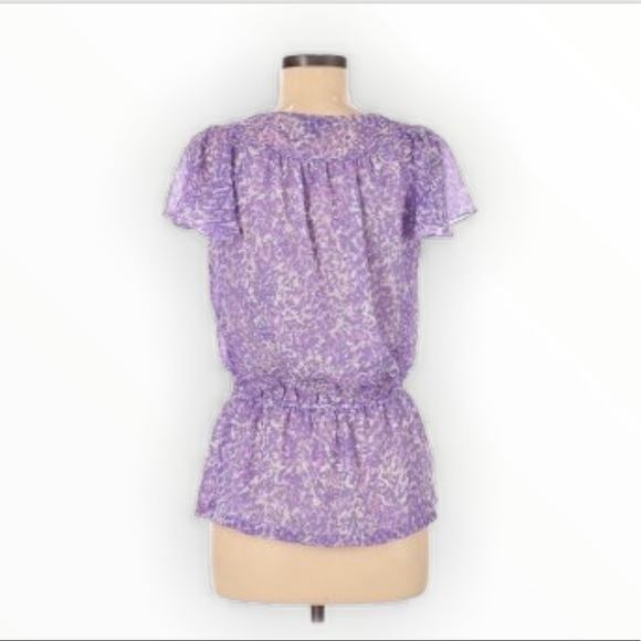 Apt 9 Floral Print Tie Front Peplum Blouse - Picture 2 of 6